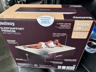 Queen Air Mattress, 20” NEVER OPENED! NUNCA ABIERTO!