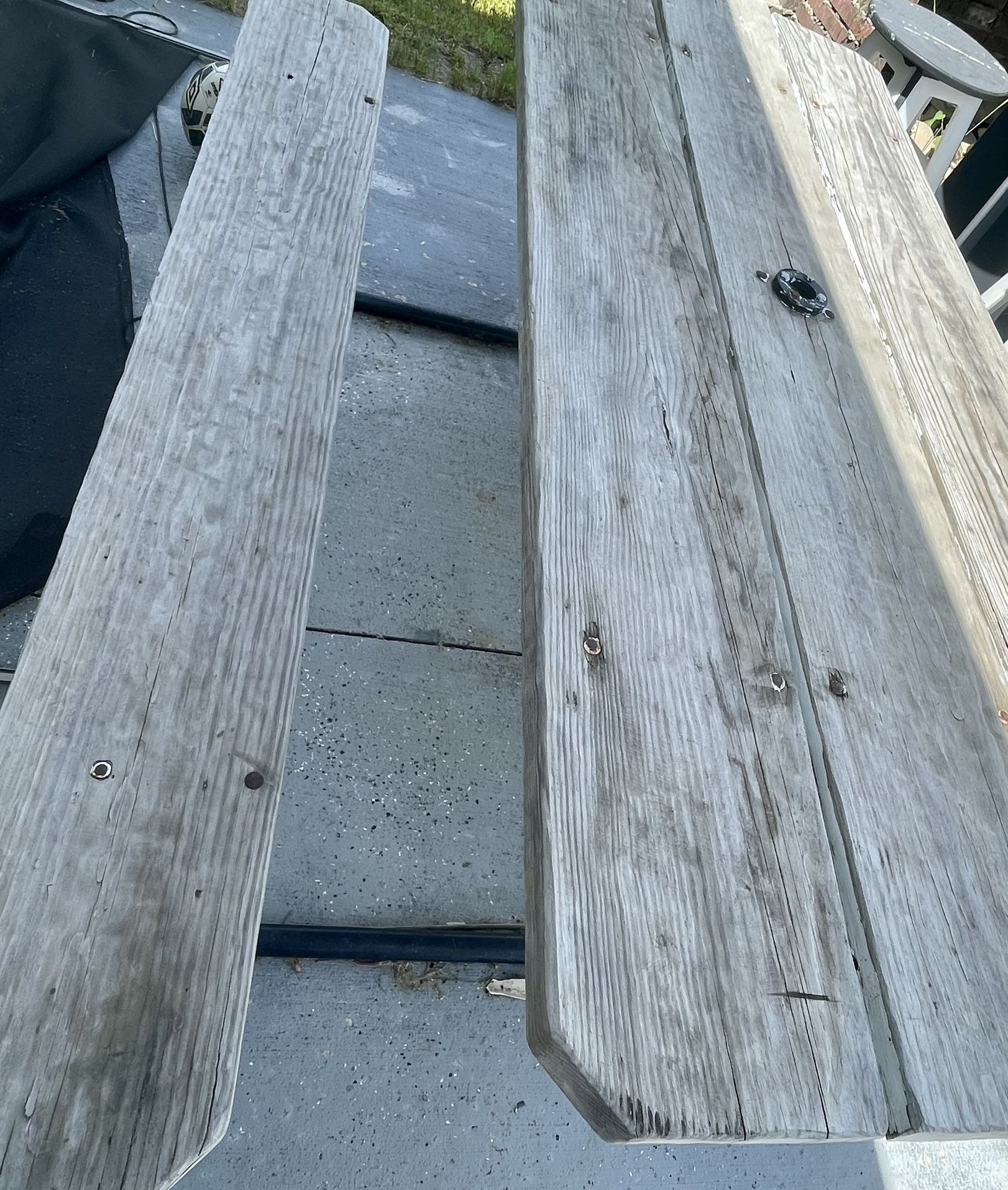 Grey Outdoor Table Bench