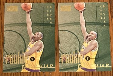 lot of 2 Kobe Bryant 1996-97 Ultra Rookie Prevue sports cards