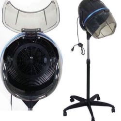 Salon Hair Bonnet Dryer w/Adjustable Height and Rolling Base