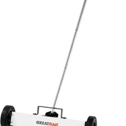 🆕 BRAND NEW 18" Magnetic Sweeper w/ Wheels – 45lb Pickup Strength

