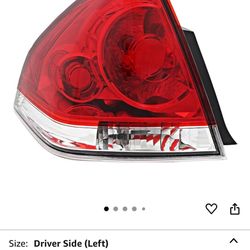 For Chevrolet Chevy Impala Tail Light Lamp 2006 2007 2008 2009 2010 2011 2012 2013 Driver Left Side 