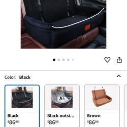 Large Dog Car Seat - Black - Like New 
