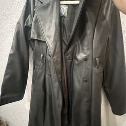 Faux Leather Coat