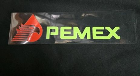 Pemex Green W Red UV Sticker