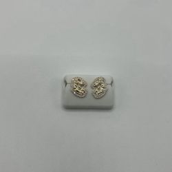 Gold Moissanite Nugget Earrings 