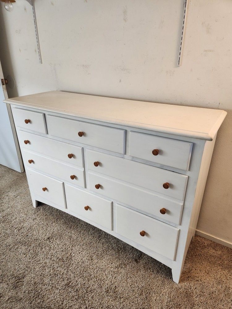 White Dresser Sturdy, Solid Wood