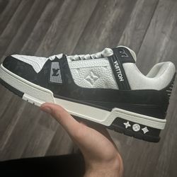 Black And White Lv Trainers 