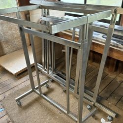 4- Adjustable Folding Retail Clothing Racks 