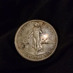 It's A 1907 One Peso From The Philippines In Good Shape