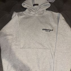 Light grey Essentilas hoodie Size M