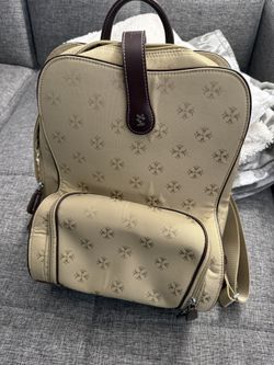 Moonsus Signature Collection Capriccio Computer Backpack Laptop Bag In Khaki