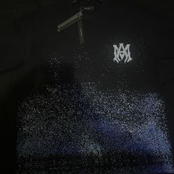 Amiri Black And Blue Speckled Shirt Size large 