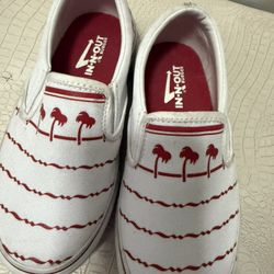 IN-N -OUT WHITE AND RED KIDS SHOES 