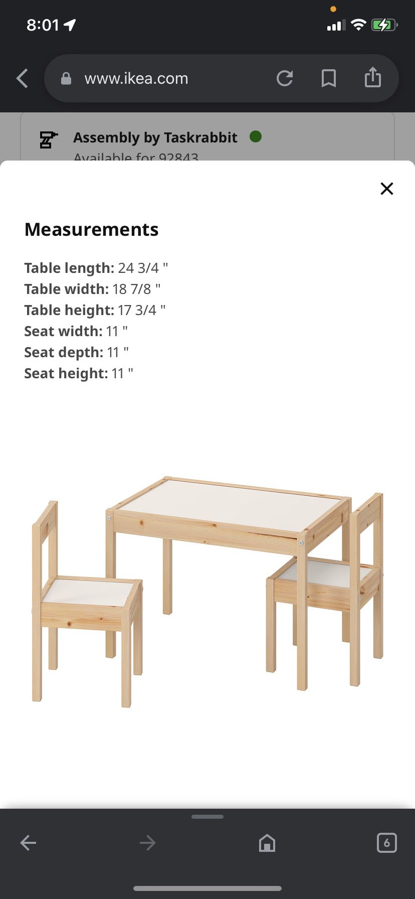 LÄTT Children's table with 2 chairs, white/pine - IKEA