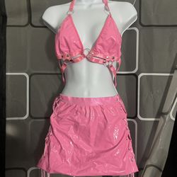 3 piece pink bunny suit