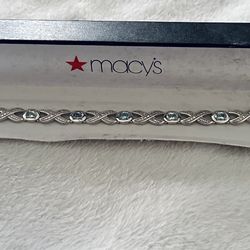 Macys Silver Core Programs Boxed Bracelet
