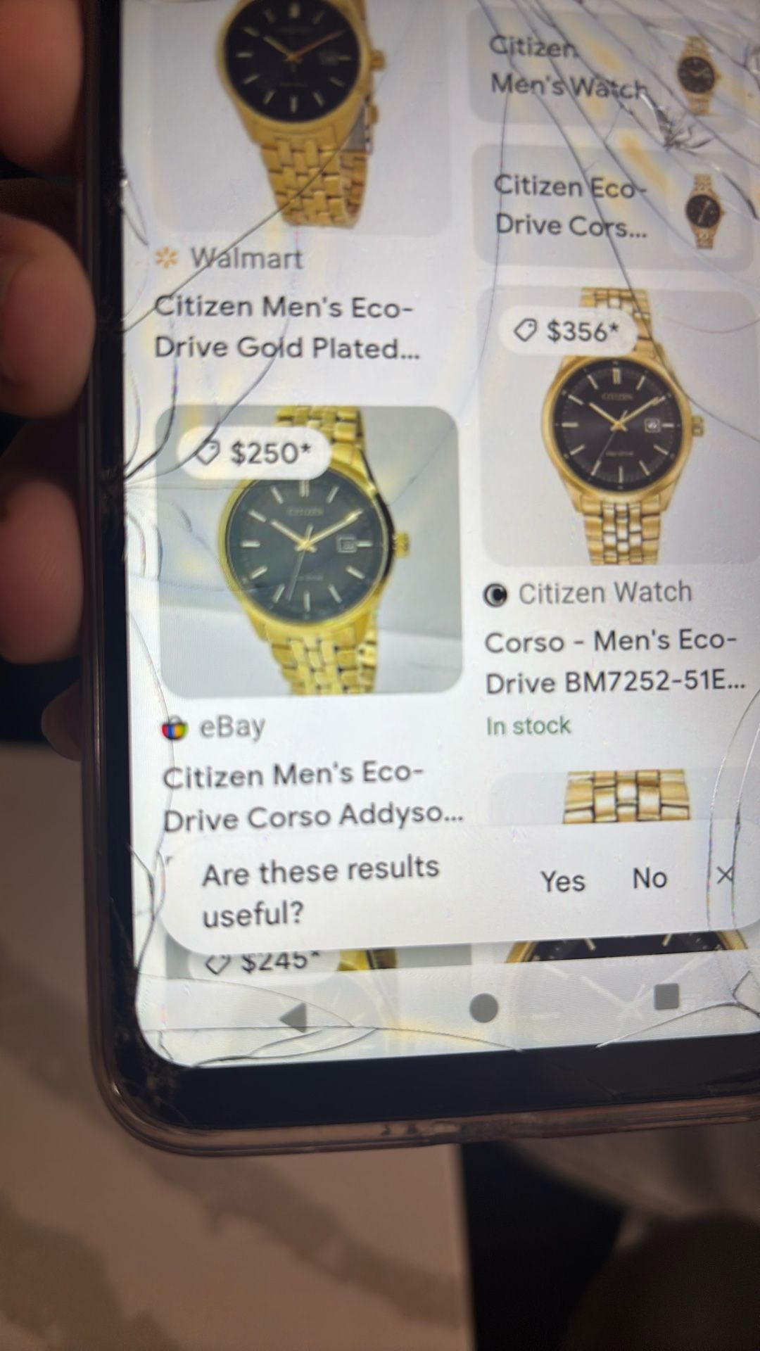 Mens gold Citizen's Watch