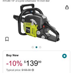 Never Used Ryobi 14 In Chainsaw 