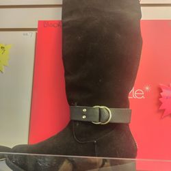 Suede Over The Knee Riding Boot 5.5