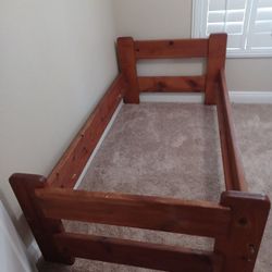 Twin Wooden Bed Frame With Assembly Bolts