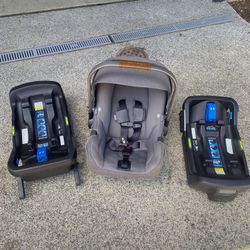 Nuna Car Seat and 2 bases