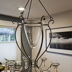 Glass Candle Chandelier 