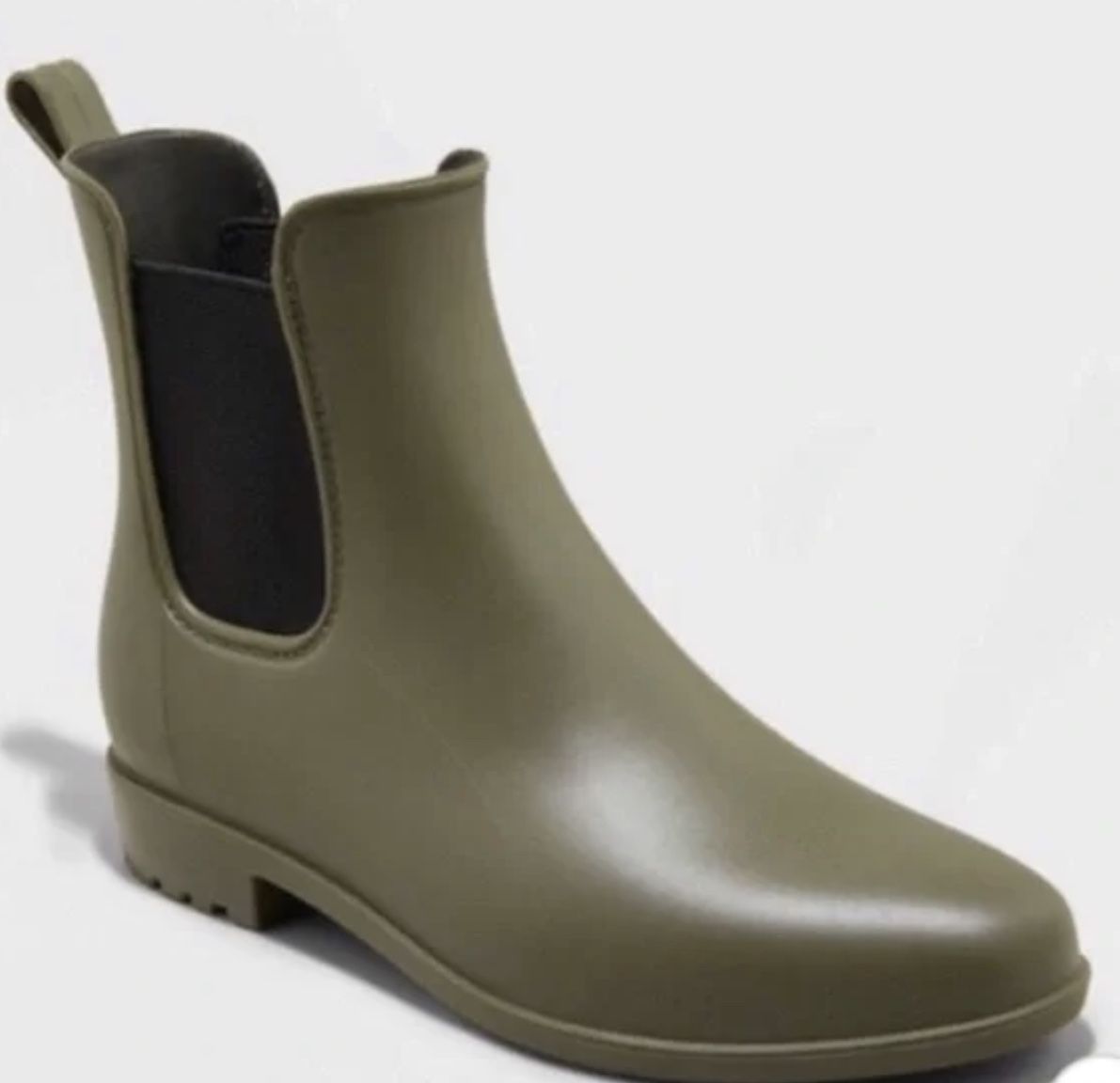 A New Day Women's Chelsea Rain Boots - GREEN, Size 7 