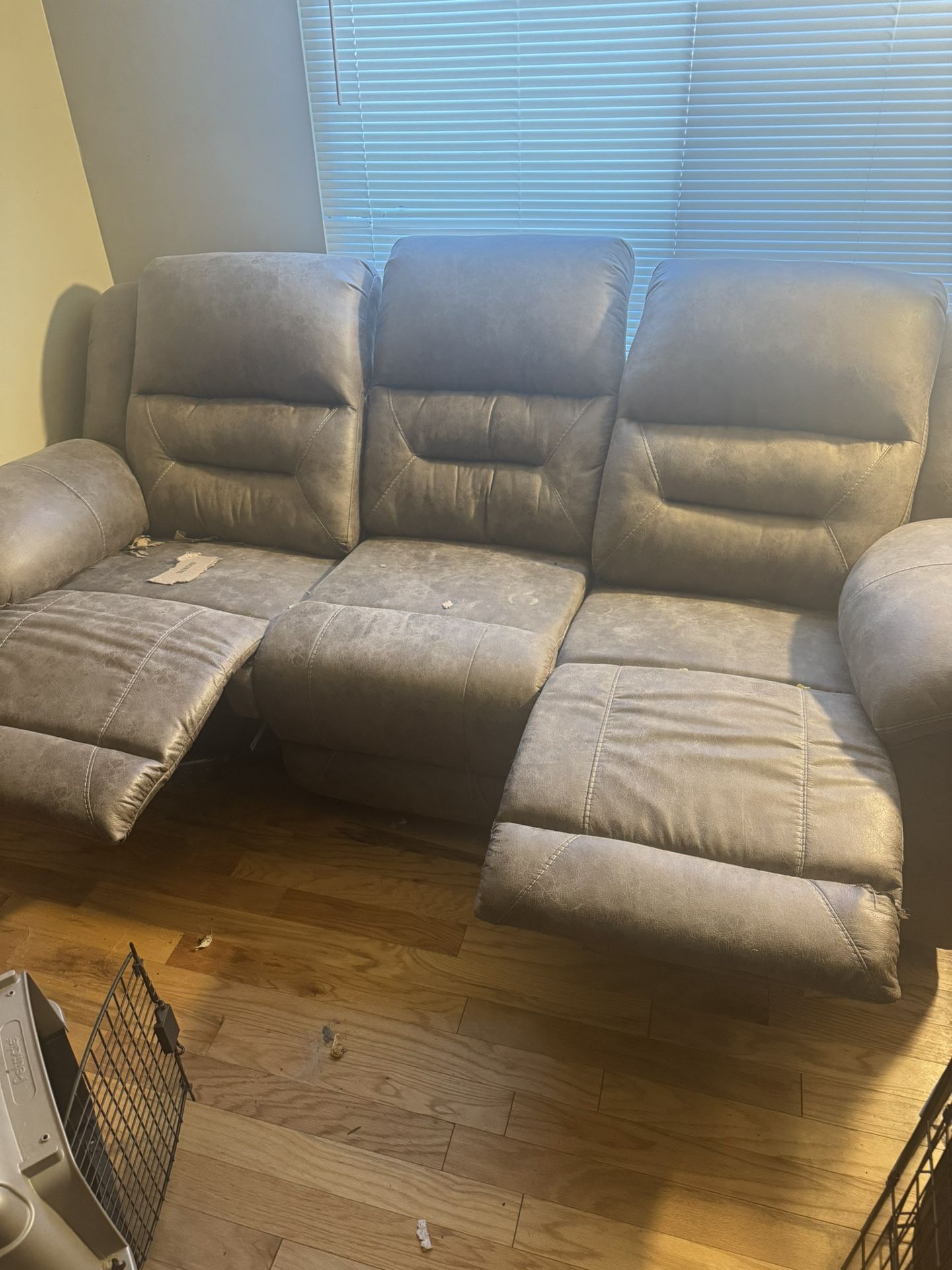 Leather Recliner Sofa