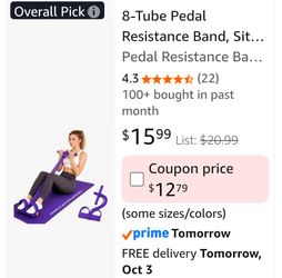 8-Tube Pedal Resistance Band