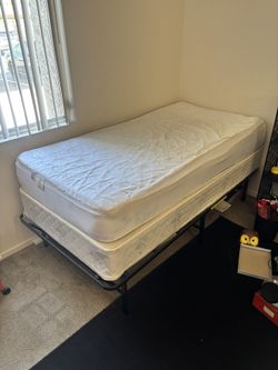 Twin Bed + Box Spring + Bed Frame