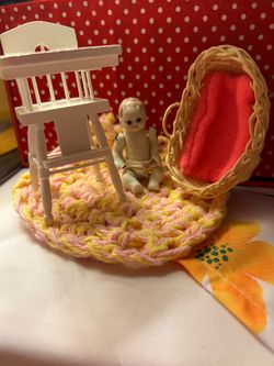 Tiny Antique Bisque Doll Set