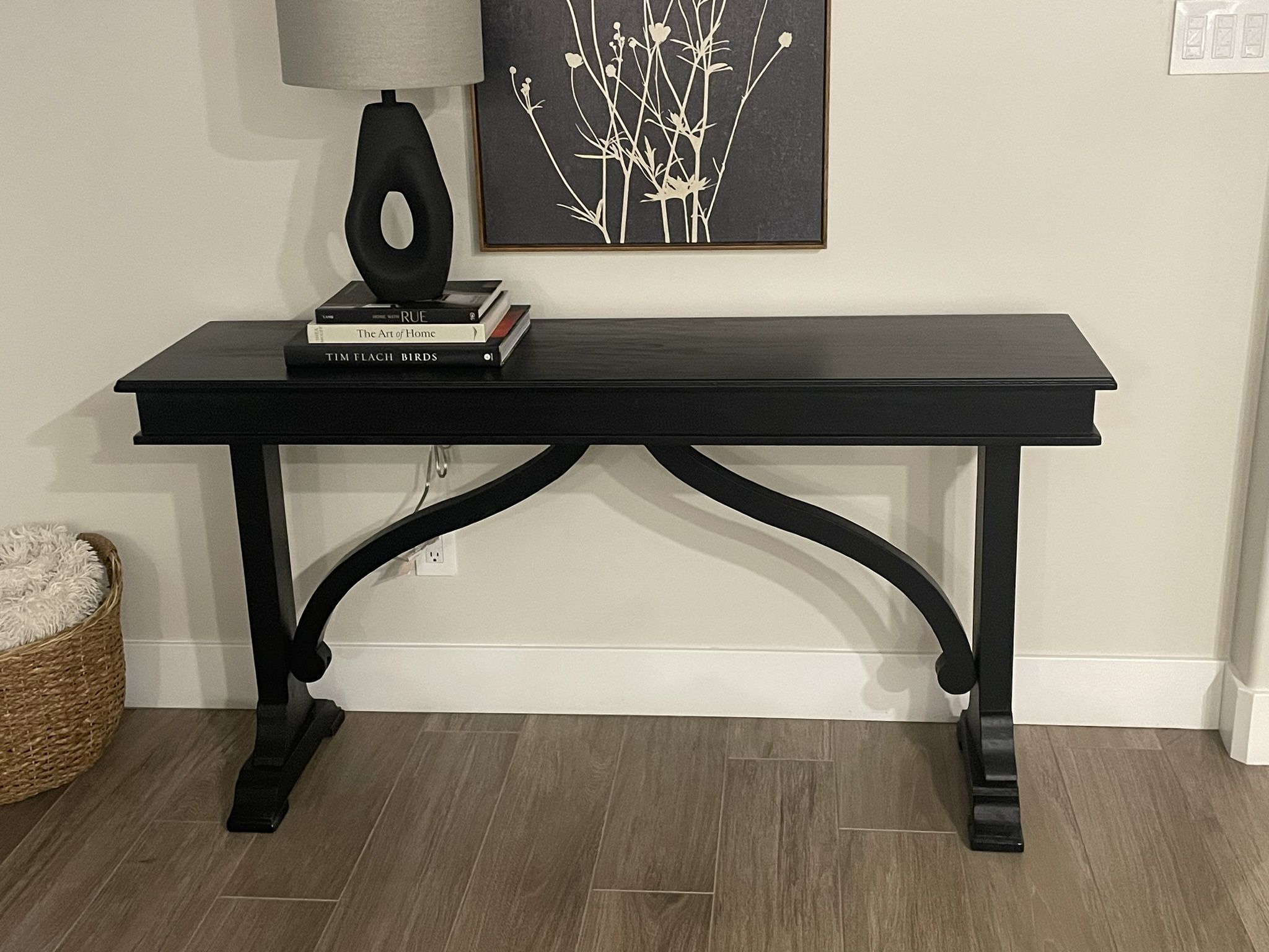Console Table / Black Stained Wood