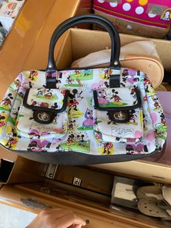 Disney Parks Micky Minnie Cartoon Print Handbag