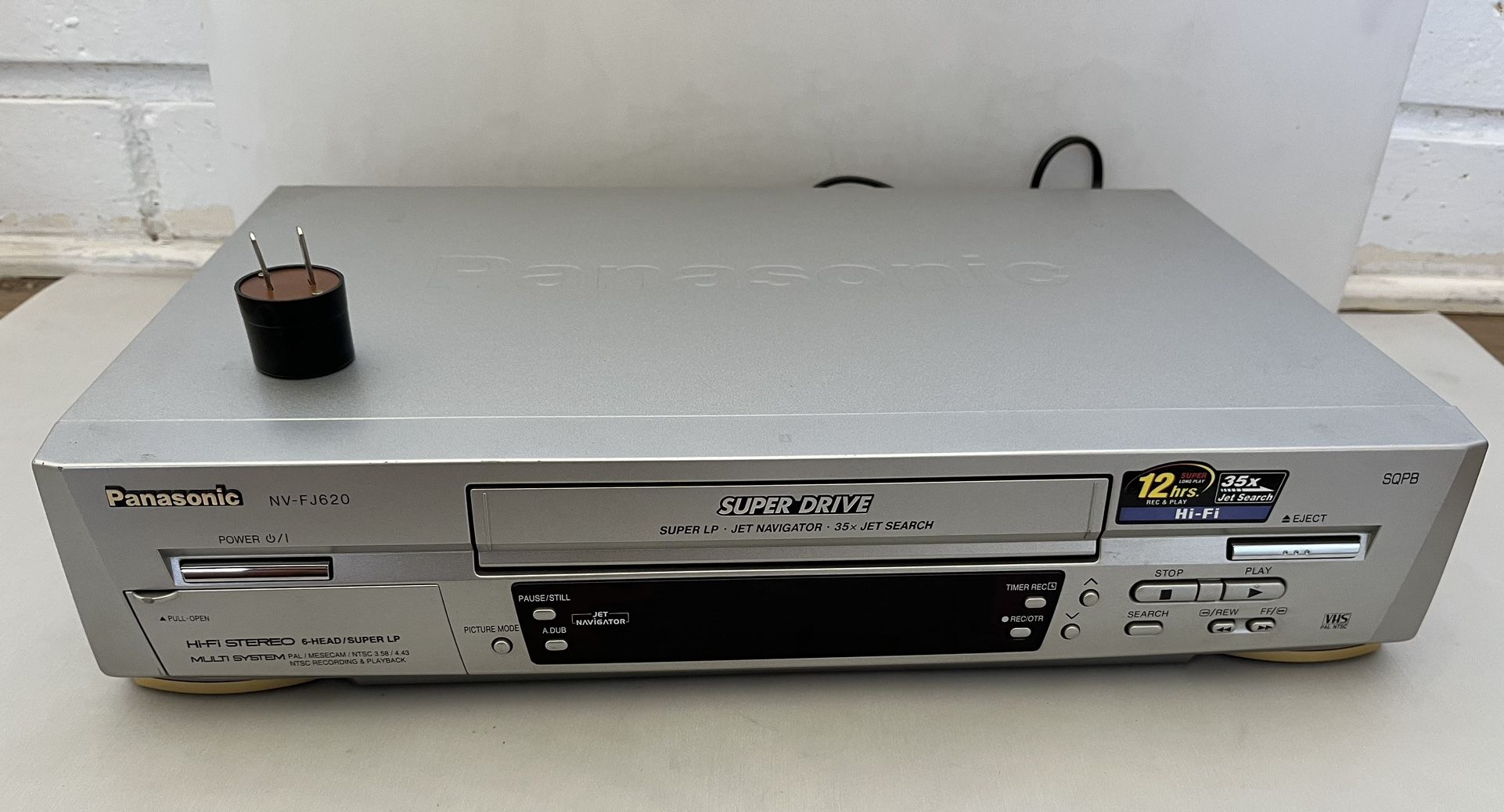 Panasonic NV-FJ620AM Super Drive VCR VHS Video Cassette Player TESTED NO Remote