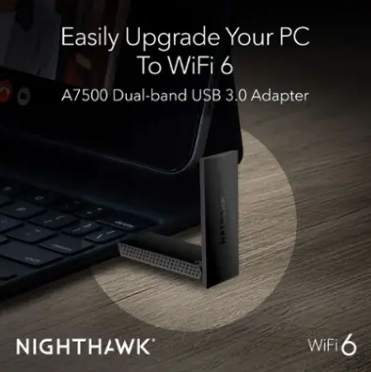 NETGEAR - Nighthawk AX1800 Wi-Fi 6 USB 3.0 Adapter - Black