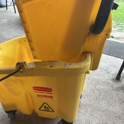 Mop Bucket With Wheels And Presser 