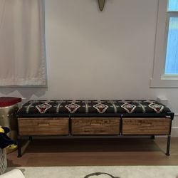 Beautiful Three Drawer Storage Bench