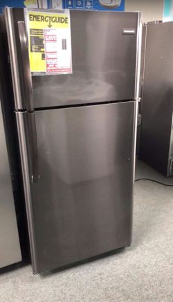 Fridge refrigerator top freezer black stainless steel Original price $899 our price $575 only