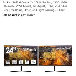 2 Pack,24” Computer Monitors