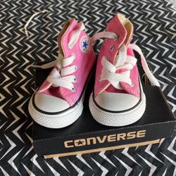 Infant Size 2 Pink Converse, Tennis Shoe