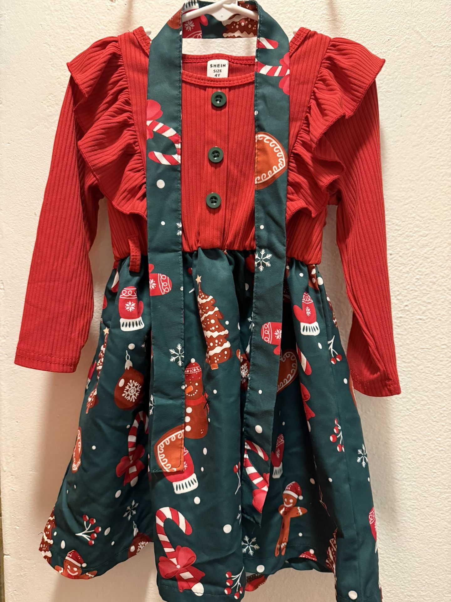 Girl Christmas Gingerbread Dress 