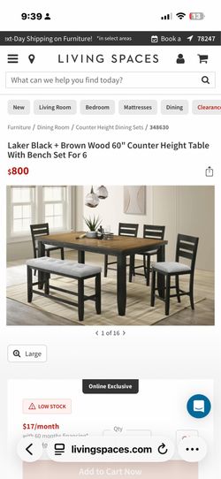 Used kitchen table