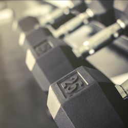 Brand New In Box 5-50 Lb Rubber Coated Dumbbell Set- $2 A Lb