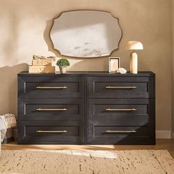 A278-Blake 3 Drawer Dresser for Bedroom, Chest of Drawers, Wood Dresser Organizer, Modern Farmhouse, Tall Night Stand, Enhanced Safety, Sturdy Complia