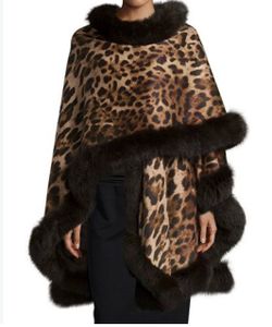 Faux fur cape
