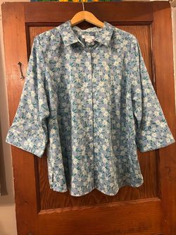 Foxcroft Daisy Print Button-Down Shirt
