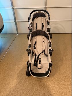 Baby Jogger City Select 2 Double Stroller Silver Grey Black Front to Back