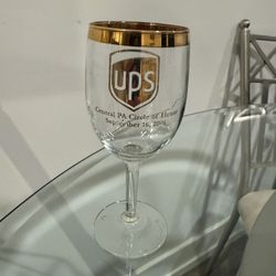 UPS circle of honor award wine glass