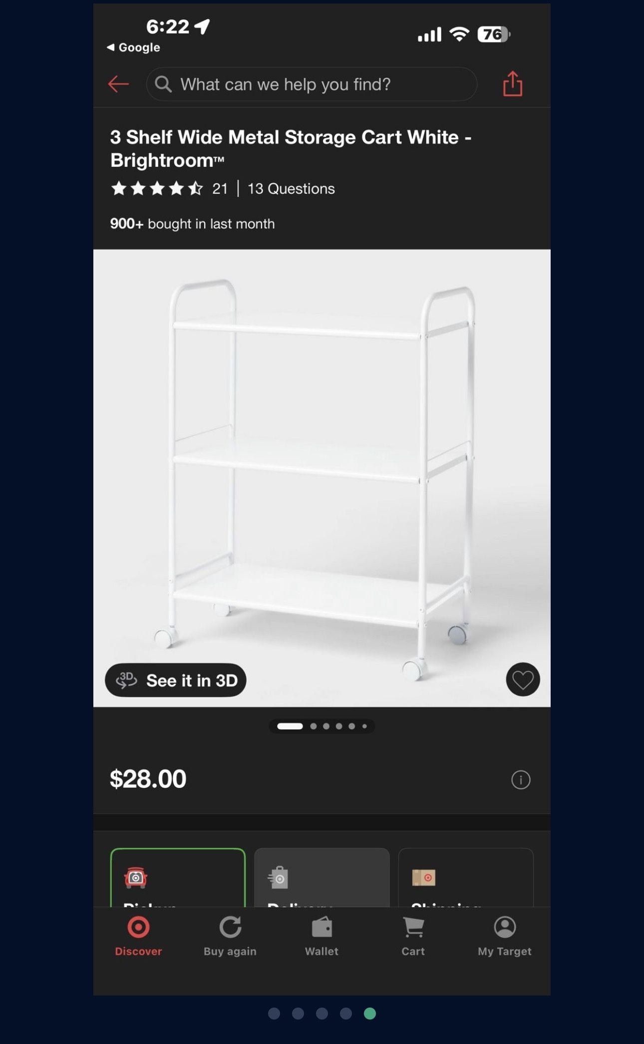 New White Rolling Shelves Target